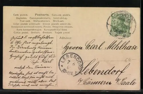 AK Erinnerung an die Vermählungsfeier des Kronprinzenpaares am 6.Juni 1905