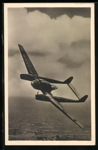 AK Nahaufklärungsflugzeug Focke-Wulf Fw 189 im Flug