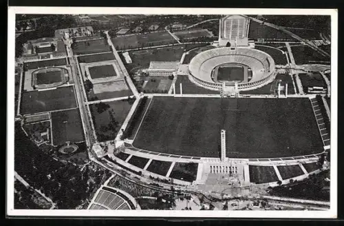AK Berlin, Luftbild des Reichssportfeldes