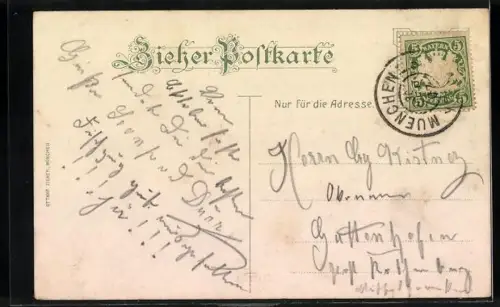 AK München, Neues Rathaus, Strassenbahn