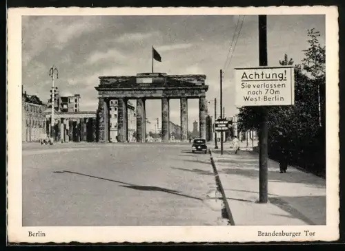 AK Berlin, Sektorengrenze Brandenburger Tor