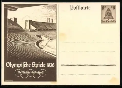 AK Berlin, Olympische Spiele 1936, 1.-16. August, Blick ins Stadion