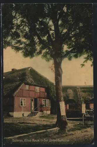 AK Göhren / Rügen, Altes Haus in der Strandstrasse