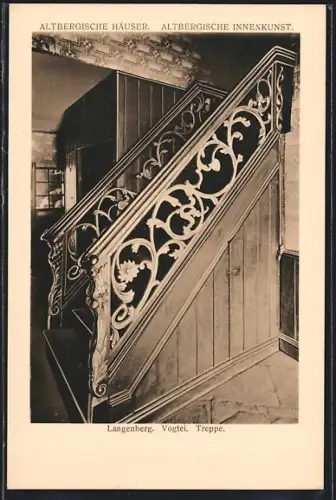 AK Langenberg / Rheinl., Altbergische Häuser u. Innenkunst, Vogtei, Treppe