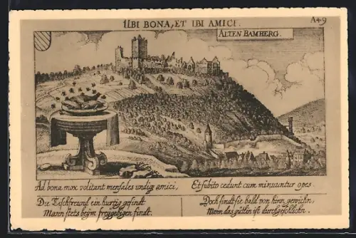 Künstler-AK Altenbaumburg, mittelalterliche Darstellung