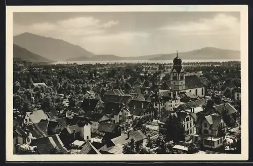 AK Baar /ZG, Ortsansicht mit Kirche aus der Vogelschau