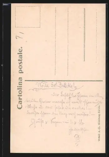 AK Tesserete, Chiesa, Blick zur Kirche