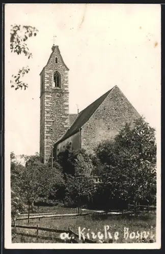 AK Boswil, Kirche mit Bäumen