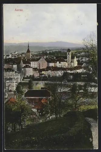 AK Aarau, Teilansicht mit Kirche