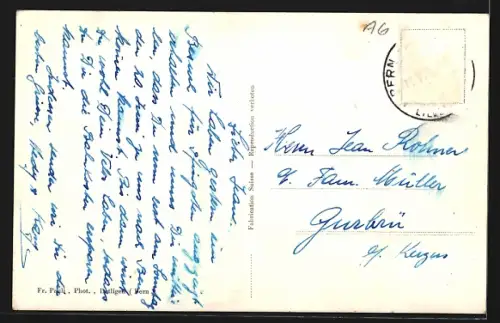 AK Wohlen /BE, Strassenpartie mit Kirche