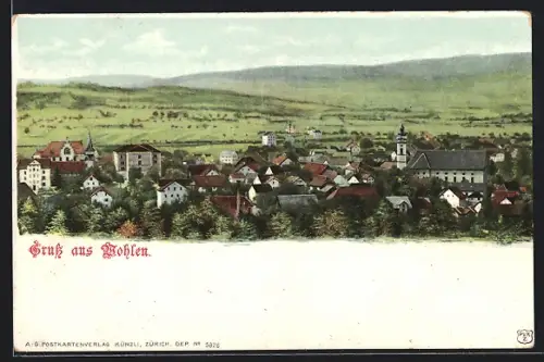 AK Wohlen /AG, Teilansicht mit Kirche