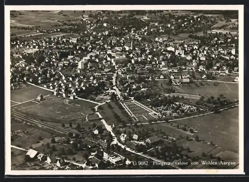 AK Wohlen /Aargau, Teilansicht, Fliegeraufnahme