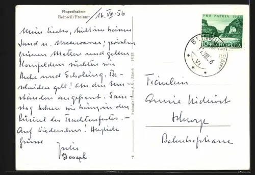 AK Beinwil-Freiamt, Totalansicht, Flugzeugaufnahme