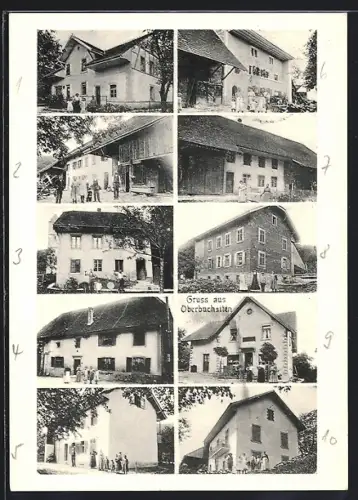 AK Oberbuchsiten, 125 Jahre Milchgenossenschaft, Wohnhaus, Fachwerkhaus, Strassenpartie
