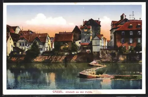 AK Kassel, Altstadt an der Fulda