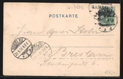 AK Herrenalb, Blick vom Falkenstein auf den Ort mit Wurstberg, Teufelsmühle und Maienberg