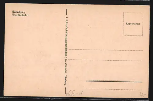 AK Nürnberg, Blick auf den Hauptbahnhof