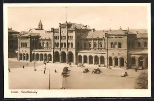 AK Kassel, Bahnhof mit Bahnhofsplatz