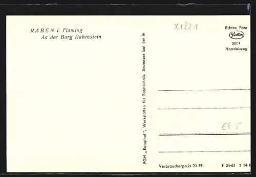 AK Raben im Fläming, An der Burg Rabenstein