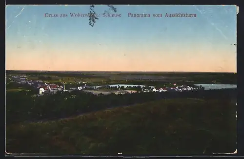 AK Woltersdorfer Schleuse, Pamorama vom Aussichtsturm