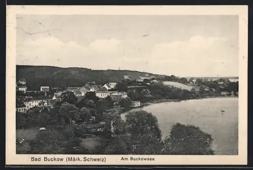 AK Bad Buckow /Märk. Schweiz, Partie am Buckowsee