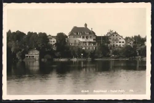 AK Seeshaupt, Wasserblick zum Hotel Post