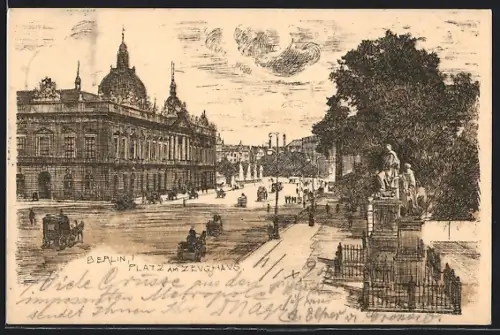 Lithographie Berlin, Platz am Zeughaus