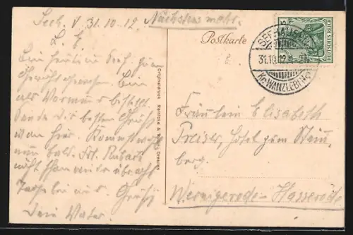 AK Seehausen / Wanzleben, Blick auf den Markt mit Kirche