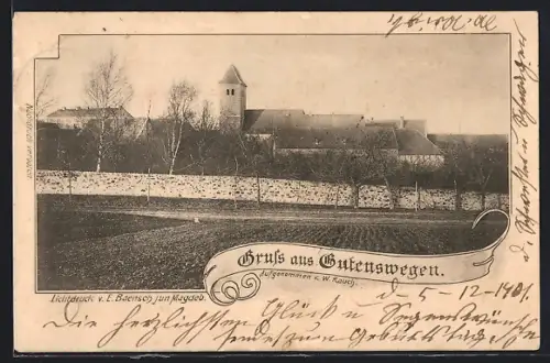 AK Gutenswegen, Teilansicht vom Ort