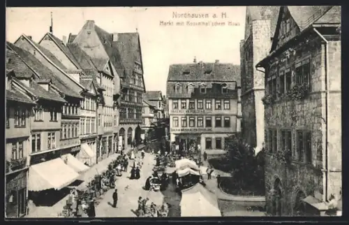 AK Nordhausen a. H., Markt mit Rosenthal'schem Haus
