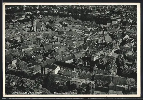 AK Nordhausen, Innenstadt vom Flugzeug aus