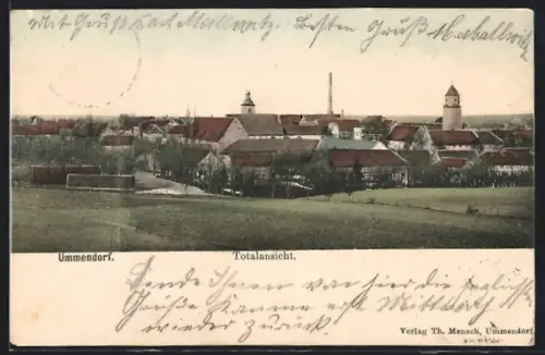 AK Ummendorf / Börde, Totalansicht mit Strassenpartie