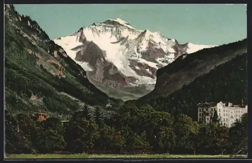 AK Interlaken, Blick zur Jungfrau