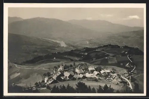 AK Guggisberg, Ortsansicht aus der Vogelschau