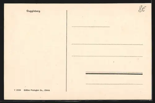 AK Guggisberg, Ortsansicht aus der Vogelschau