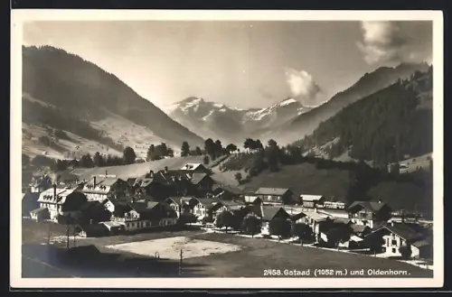 AK Gstaad, Ortsansicht mit Oldenhorn