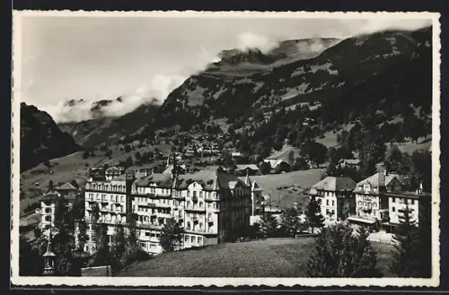 AK Grindelwald, Ortsansicht aus der Vogelschau