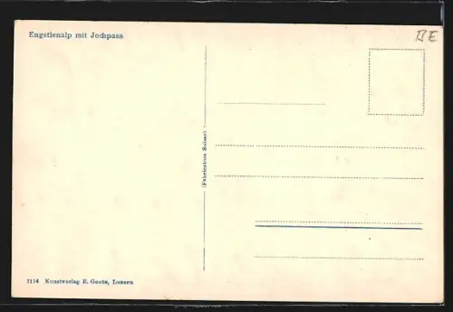 AK Innertkirchen, Engstlenalp mit Jochpass