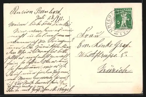 AK Aegeri-See, Seepartie aus der Vogelschau