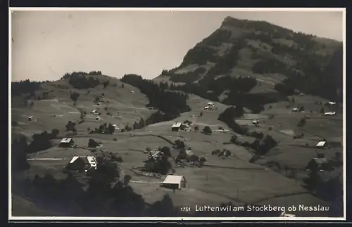 AK Nesslau /SG, Luttenwil mit Einzelgebäuden und Stockberg