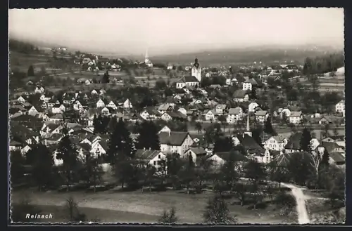 AK Reinach /AG, Panorama aus der Vogelperspektive