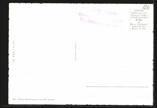 AK Trub /BE, Hotel Napf mit Schwendeli und Grönfluh-Schafmatt