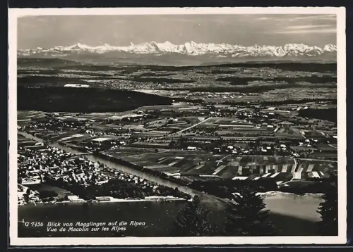AK Magglingen / Macolin, Blick auf die Alpen, vue sur les Alpes