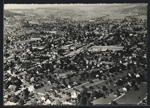 AK Menziken /Aarg., Teilansicht, Fliegeraufnahme