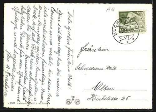 AK Aarau, Strassenpartie mit Passanten