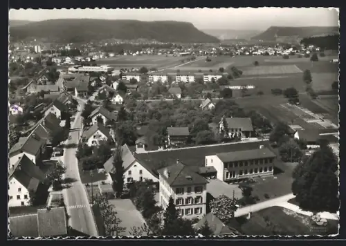 AK Hausen b. Brugg, Strassenpartie, Fliegeraufnahme
