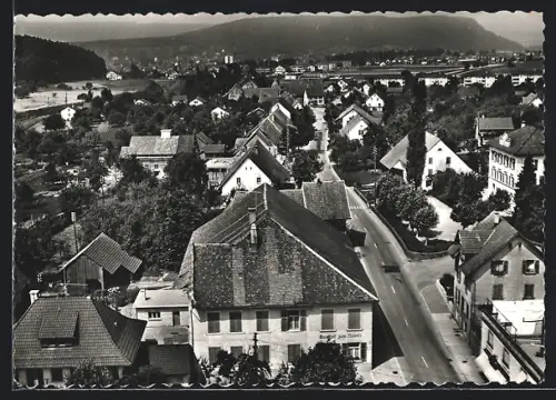 AK Hausen b. Brugg, Strassenpartie, Fliegeraufnahme