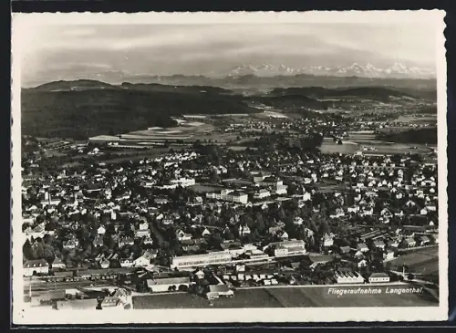 AK Langenthal, Teilansicht, Fliegeraufnahme