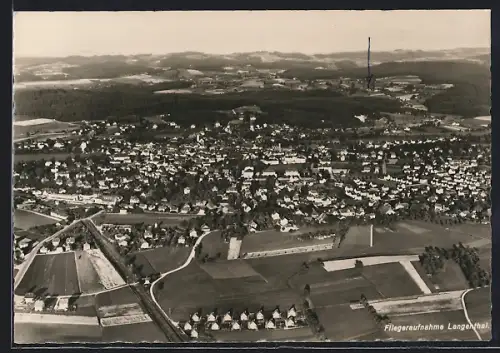 AK Langenthal, Teilansicht, Fliegeraufnahme