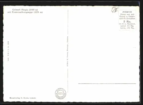 AK Grimsel, Hospiz mit Finsteraarhorngruppe
